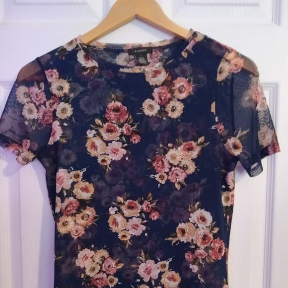 Halogen Mesh Floral Shirt - Picture 1 of 4